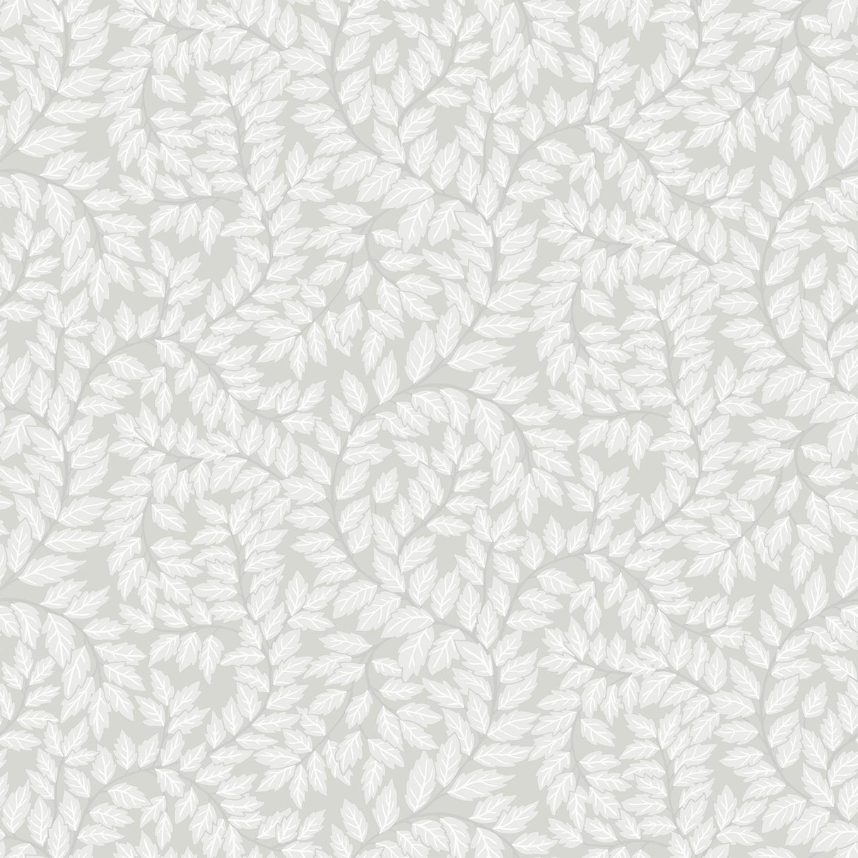 A-Street Prints Lindlöv Grey Leafy Vines Wallpaper