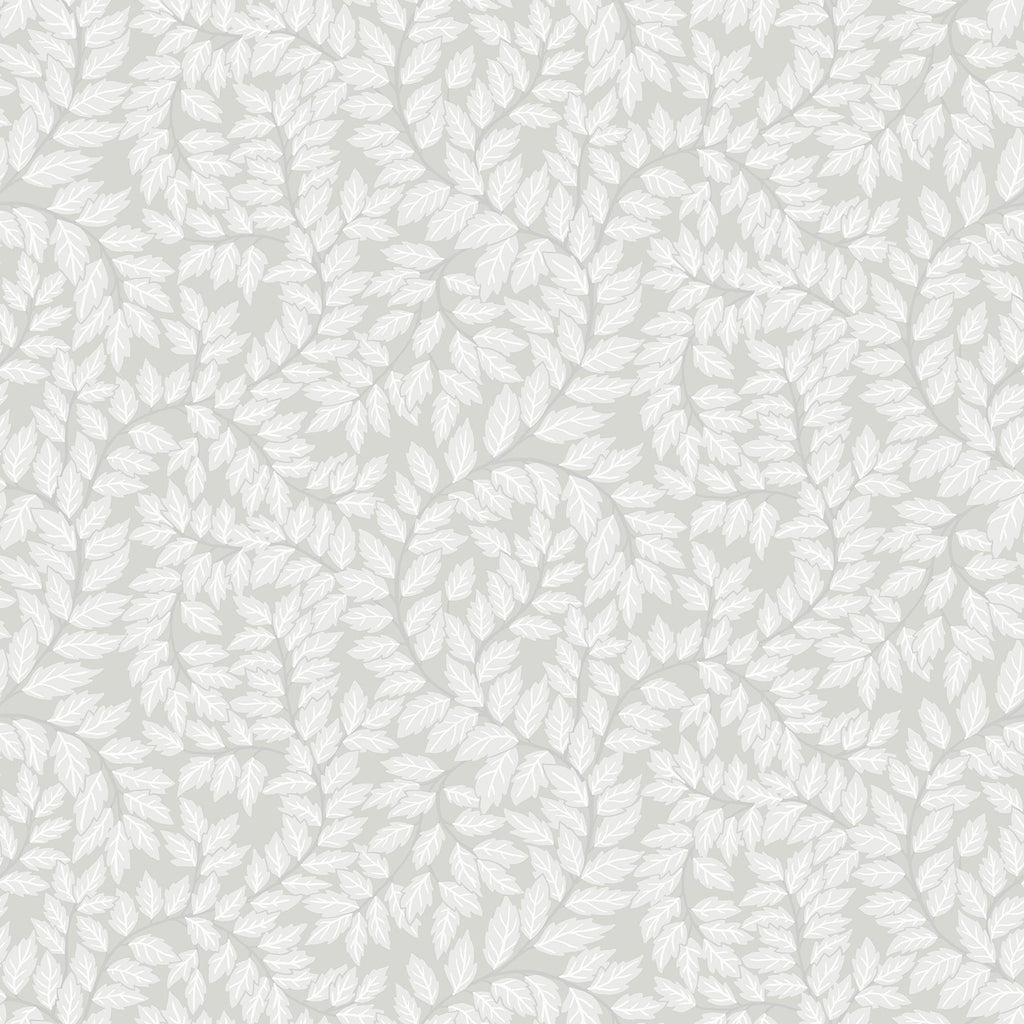 A-Street Prints Lindlöv Grey Leafy Vines Wallpaper