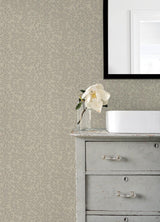 A-Street Prints Lindlöv Taupe Leafy Vines Wallpaper