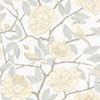A-Street Prints Bernadina Light Yellow Rosebush Wallpaper