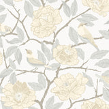 A-Street Prints Bernadina Light Yellow Rosebush Wallpaper