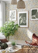 A-Street Prints Bernadina Light Yellow Rosebush Wallpaper