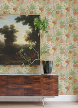 A-Street Prints Cecilia Chartreuse Tulip and Daffodil Wallpaper