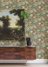 A-Street Prints Cecilia Moss Tulip and Daffodil Wallpaper