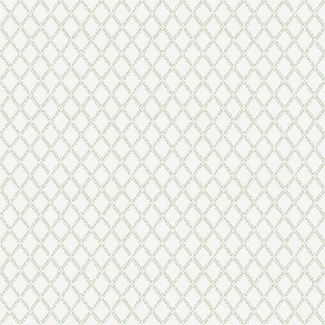 A-Street Prints Trevor Sage Leaf Trellis Wallpaper