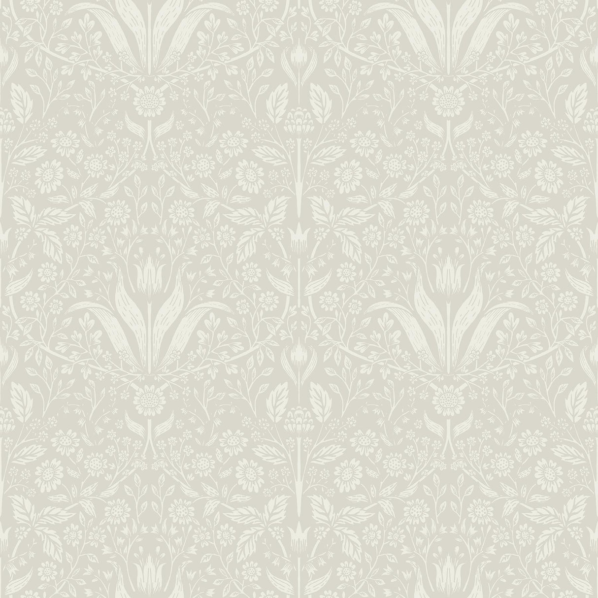 A-Street Prints Mara Beige Tulip Ogee Wallpaper