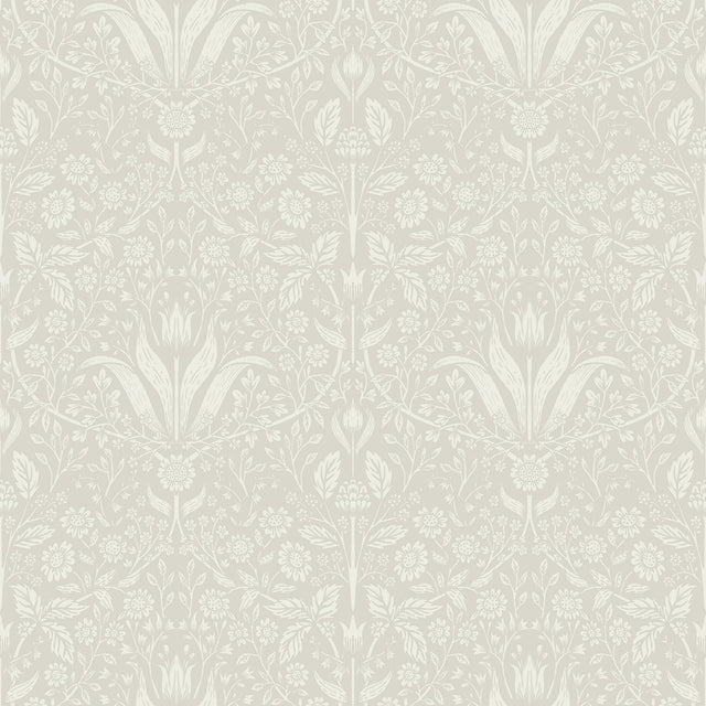 A-Street Prints Mara Beige Tulip Ogee Wallpaper