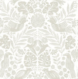 A-Street Prints Nestle Dove Bird Block Print Wallpaper