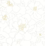 A-Street Prints Gardena White Embroidered Floral Wallpaper