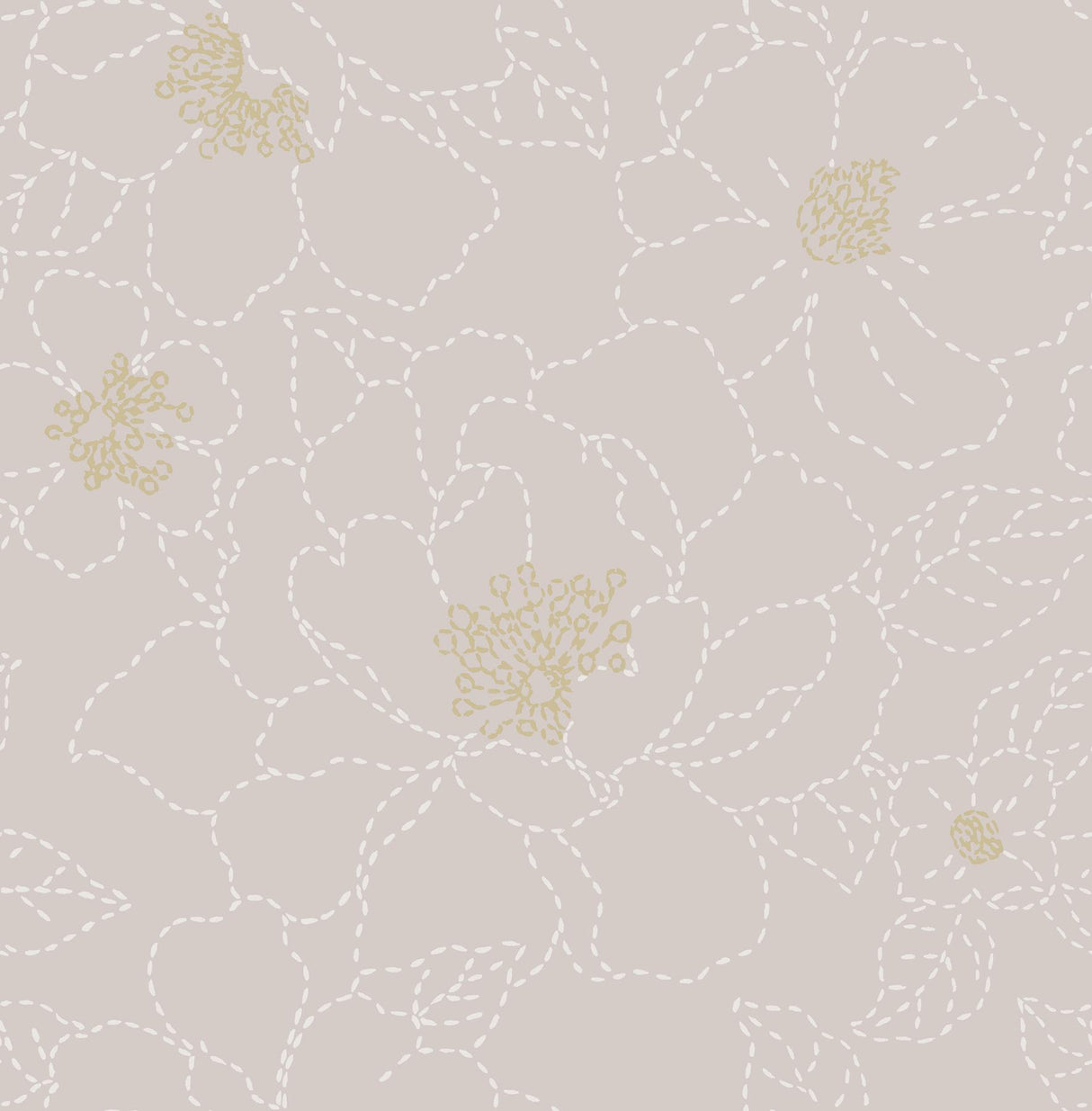 A-Street Prints Gardena Lavender Embroidered Floral Wallpaper