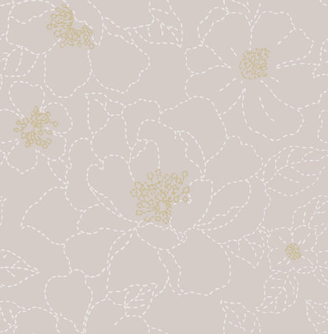 A-Street Prints Gardena Lavender Embroidered Floral Wallpaper