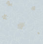 A-Street Prints Gardena Sky Blue Embroidered Floral Wallpaper