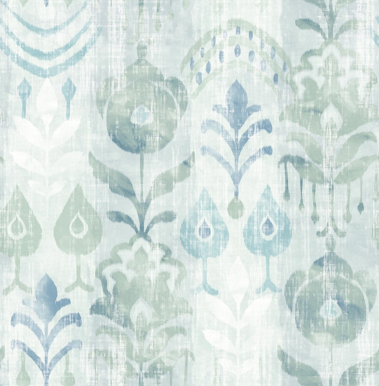 A-Street Prints Pavord Green Floral Shibori Wallpaper