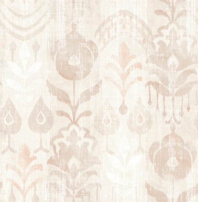A-Street Prints Pavord Pink Floral Shibori Wallpaper