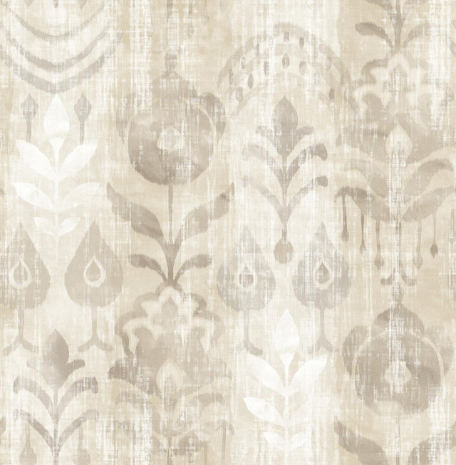 A-Street Prints Pavord Neutral Floral Shibori Wallpaper