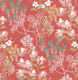 A-Street Prints Cultivate Red Springtime Blooms Wallpaper