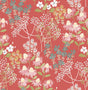 A-Street Prints Cultivate Red Springtime Blooms Wallpaper
