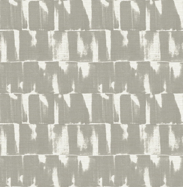 A-Street Prints Bancroft Grey Artistic Stripe Wallpaper