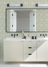 A-Street Prints Bancroft Sage Artistic Stripe Wallpaper