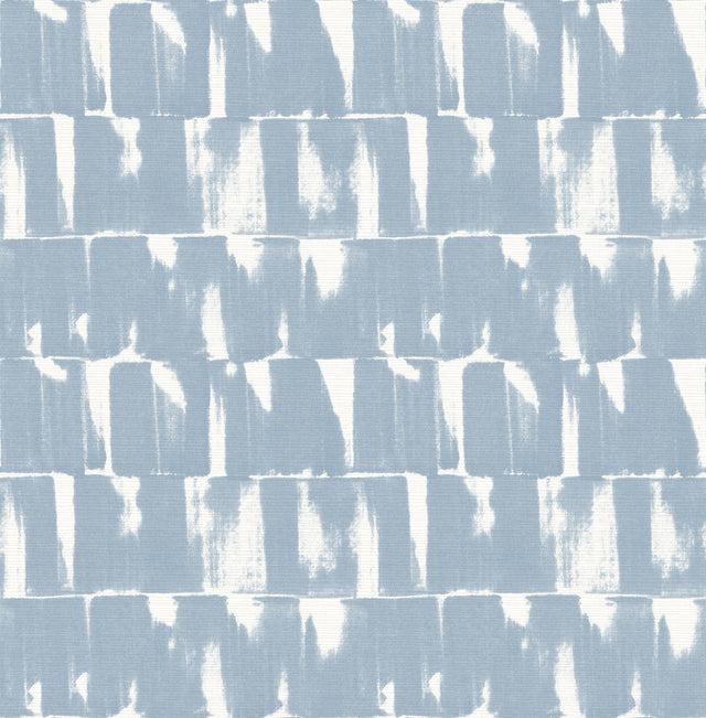 A-Street Prints Bancroft Blue Artistic Stripe Wallpaper