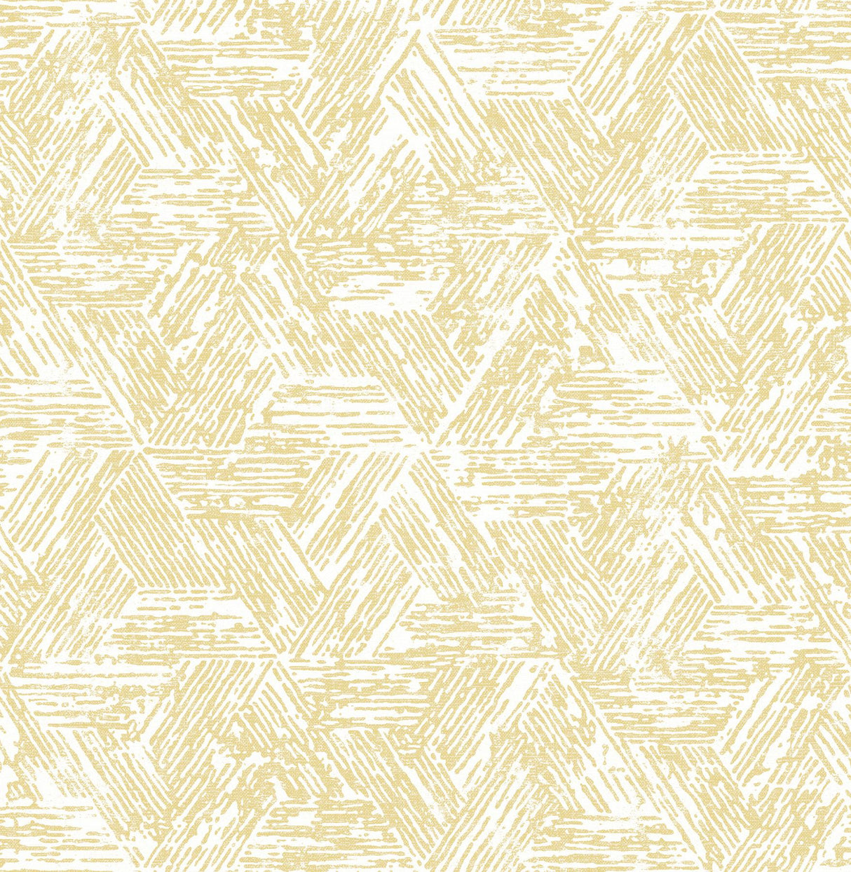 A-Street Prints Retreat Yellow Quilted Geometric Wallpaper