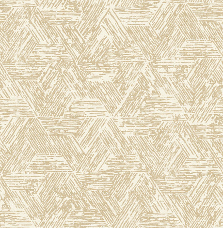 A-Street Prints Retreat Light Brown Quilted Geometric Wallpaper