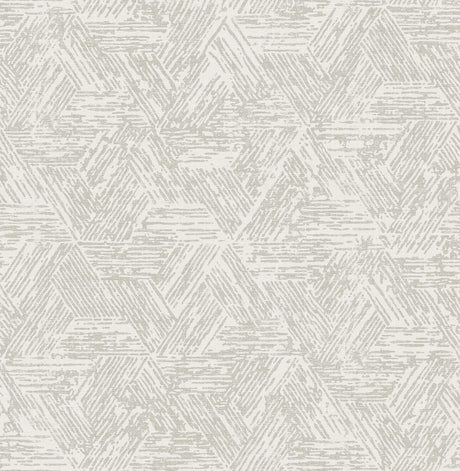 A-Street Prints Retreat Grey Quilted Geometric Wallpaper
