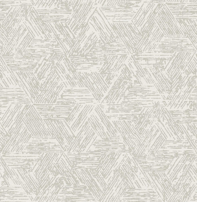 A-Street Prints Retreat Grey Quilted Geometric Wallpaper