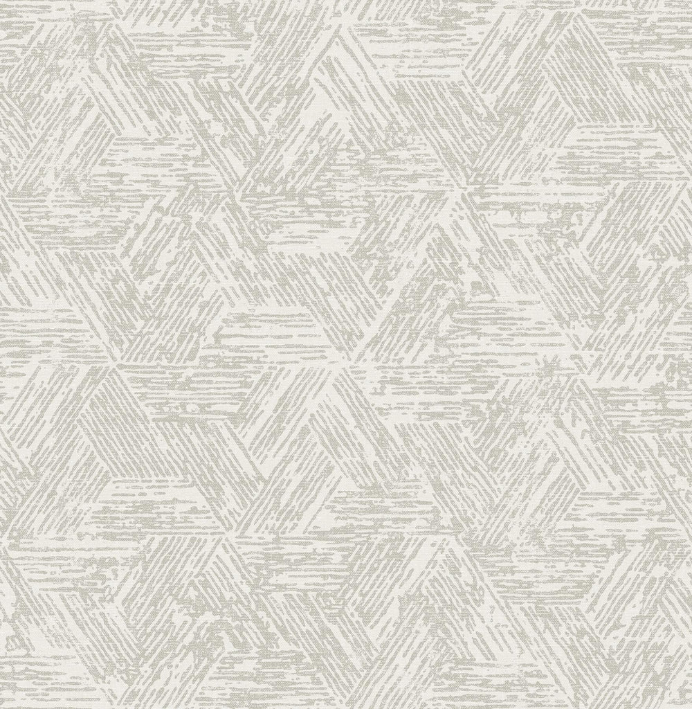 A-Street Prints Retreat Grey Quilted Geometric Wallpaper