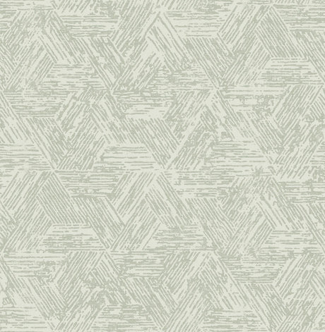 A-Street Prints Retreat Sea Green Quilted Geometric Wallpaper
