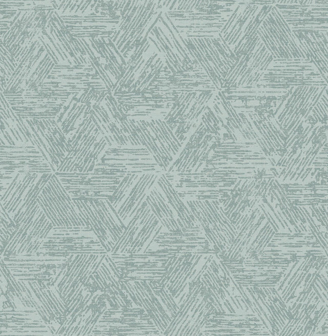 A-Street Prints Retreat Denim Quilted Geometric Wallpaper