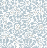 A-Street Prints Divine Light Blue Abstract Medallion Wallpaper