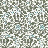 A-Street Prints Divine Green Abstract Medallion Wallpaper