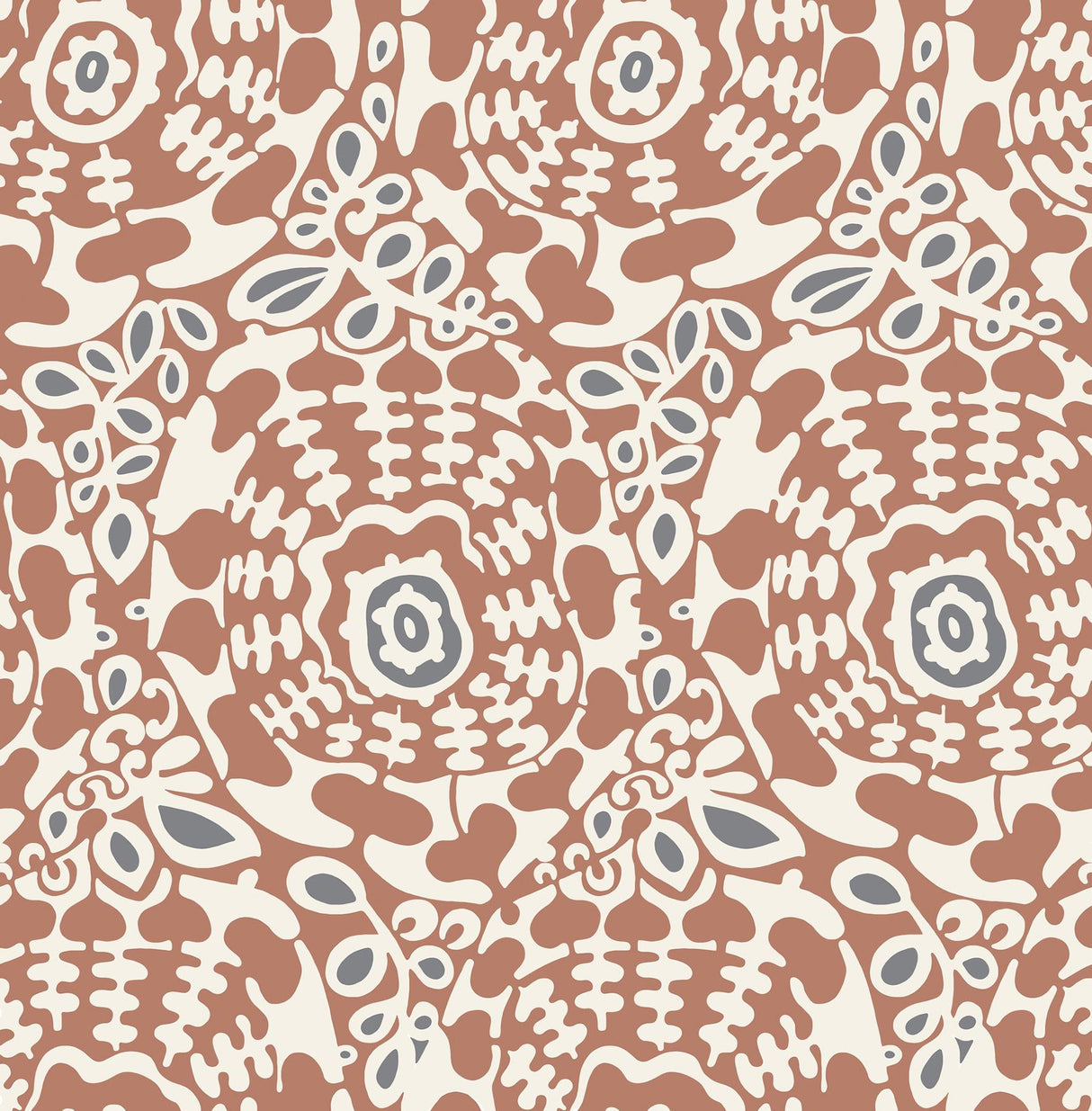 A-Street Prints Divine Rust Abstract Medallion Wallpaper