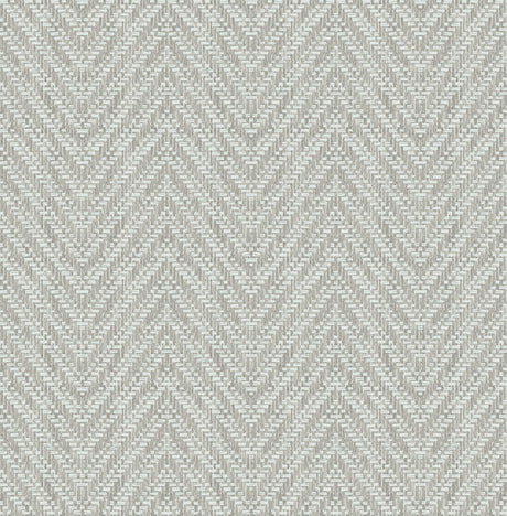 A-Street Prints Glynn Sterling Chevron Wallpaper