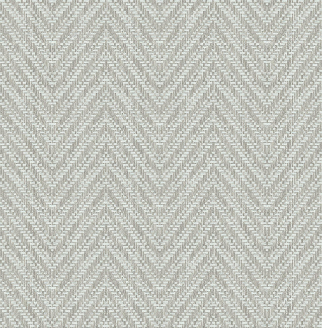 A-Street Prints Glynn Sterling Chevron Wallpaper