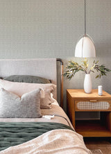 A-Street Prints Glynn Sterling Chevron Wallpaper