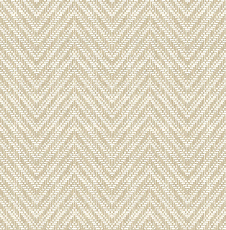 A-Street Prints Glynn Wheat Chevron Wallpaper