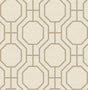 A-Street Prints Manor Taupe Geometric Trellis Wallpaper