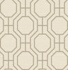 A-Street Prints Manor Taupe Geometric Trellis Wallpaper