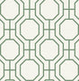 A-Street Prints Manor Green Geometric Trellis Wallpaper