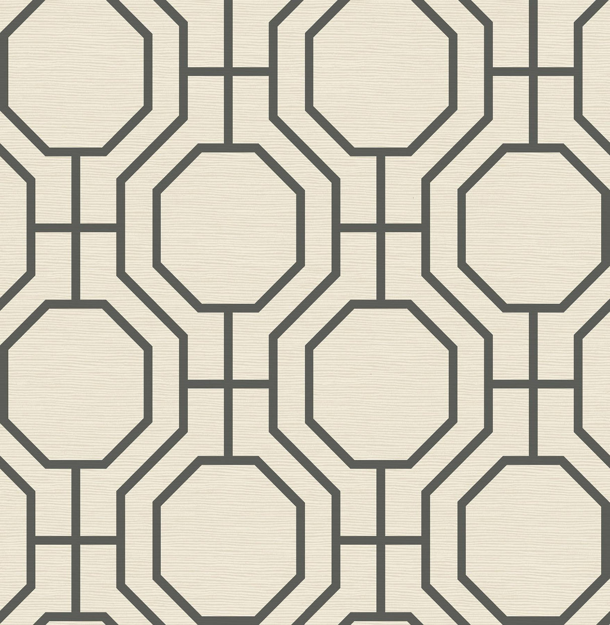 A-Street Prints Manor Black Geometric Trellis Wallpaper