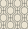 A-Street Prints Manor Black Geometric Trellis Wallpaper