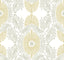 A-Street Prints Villa Light Yellow Embellished Ogee Wallpaper