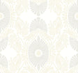 A-Street Prints Villa Bone Embellished Ogee Wallpaper