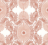 A-Street Prints Villa Raspberry Embellished Ogee Wallpaper