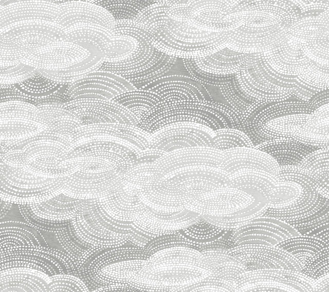 A-Street Prints Vision Grey Stipple Clouds Wallpaper