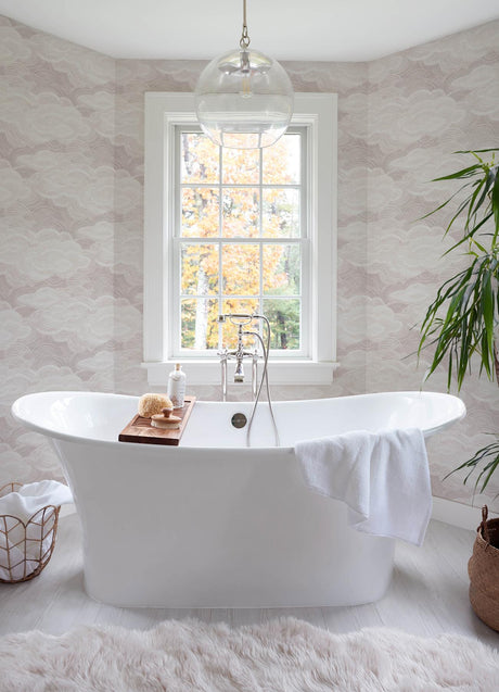 A-Street Prints Vision Lavender Stipple Clouds Wallpaper