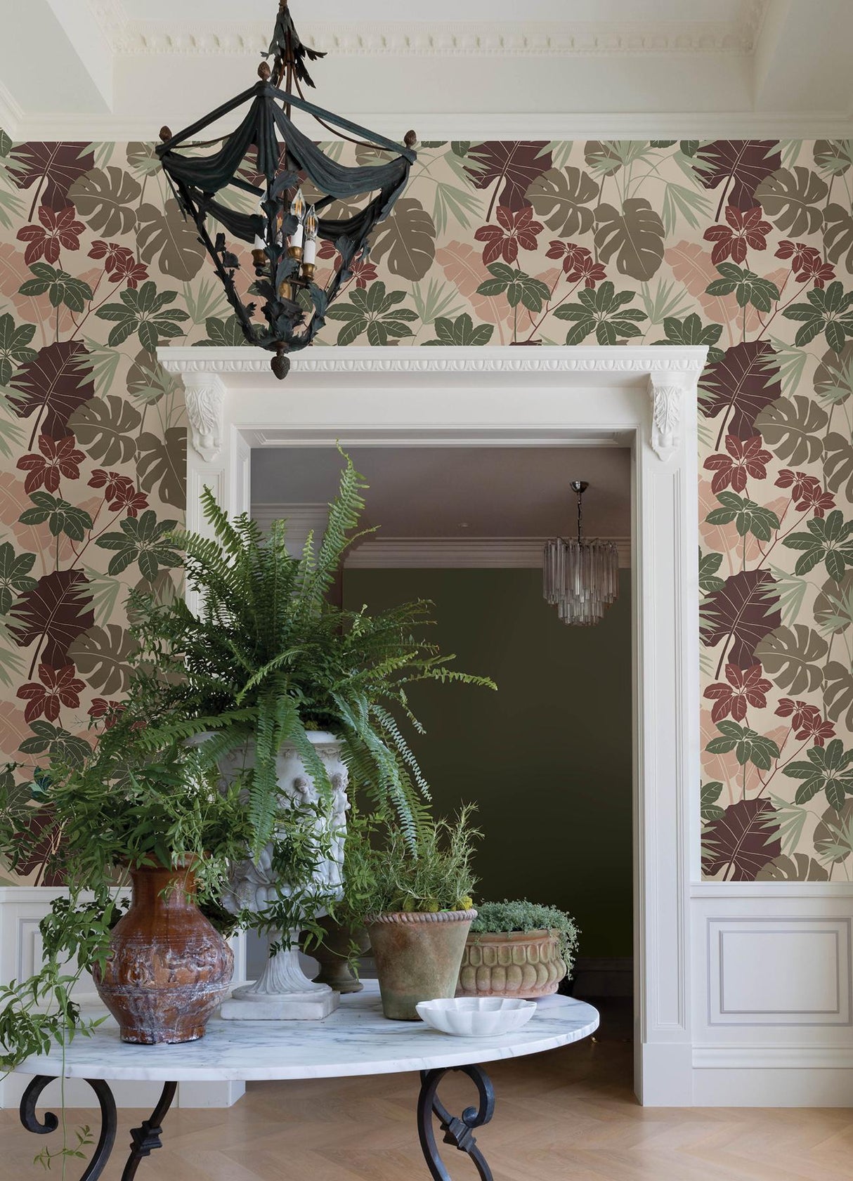 A-Street Prints Medellin Neutral Rainforest Floor Wallpaper