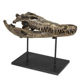 NOIR Brass Alligator On Stand Large